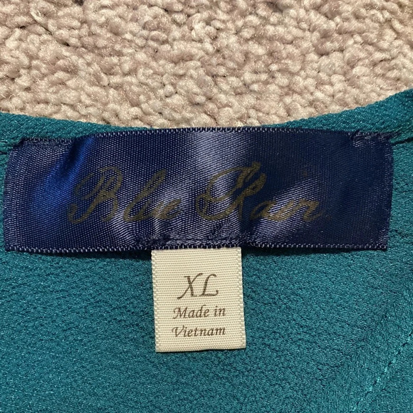 Blue Rain Green Blouse XL - Picture 9 of 15